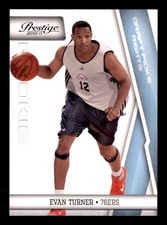 2010-11 Panini Prestige Evan Turner RC Draft Picks Light Blue /999 76ers #212