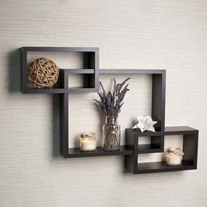 3 Cubes Intersecting Bo Wall Shelf Home Deco Storage Mount Image Is Loading 3 Cubes Intersecting Bo Wall Shelf Home Deco