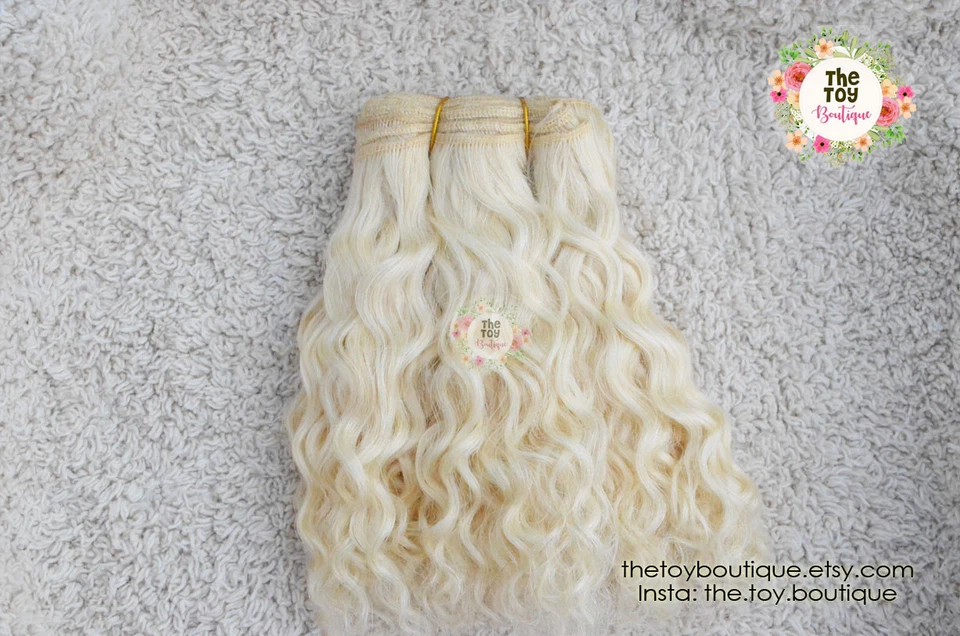 20gm Muñeca Ondulada Trama Mohair 1.2-5m Extensión de Cabello | Cabello Natural | Tejido Pelucas Foto 3 de 4