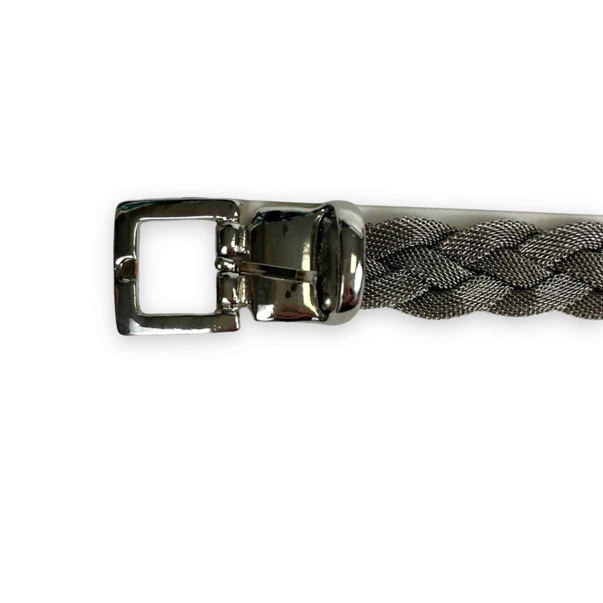 Brilliant silver woven metal belt xlarge Metal Woven Chain Belt Silver Size 37 | eBay main image 3