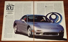 MAZDA RX-7 MAGAZINE ARTICLE ROAD & TRACK ROAD TEST PURIST'S SPORTS CAR