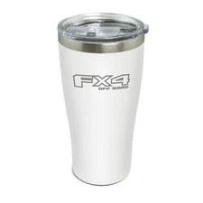 Ford FX4 Off Road 20 oz Laser Etched Logo White Stainless Steel Tumbler Mug