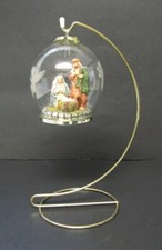 Christmas Nativity Ornament Baby Jesus Joseph Mary W/ Stand