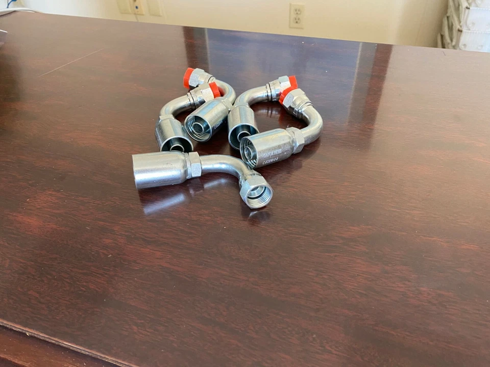 06U-666 FJX90-06-06 3/8" JIC Female 90 Degree Fitting for 3/8" Hydraulic Hos 5PK - Image 3 of 3