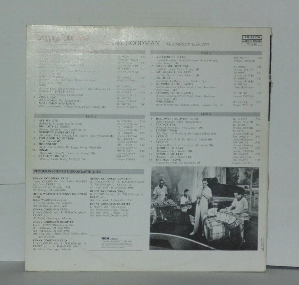 BENNY GOODMAN Complete Small Combinations 1935-37 LP France Jazz Big Band Vinyl  - Image 3 of 4