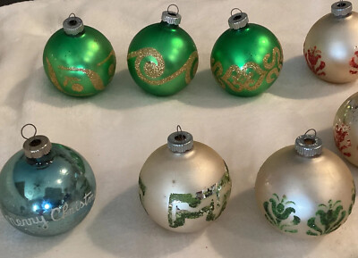 Vtg Lot 44 Shiny Brite USA, Japan, Mercury Glass, Feather Tree