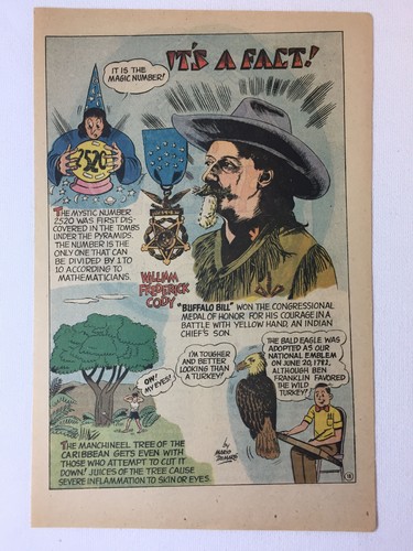 1969 cartoon page ~ WILLIAM FREDERICK CODY ~ Buffalo Bill