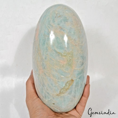 3,78 kg Amazonita Natural Sin Tratar Enorme Cabina Ovalada Gema Cristal Energía Curativa 8,5" - Imagen 3 de 9