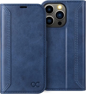 OCASE PU Leder Folio Flip RFID Blocking Card Holder Wallet Case| iPhone 13 Pro