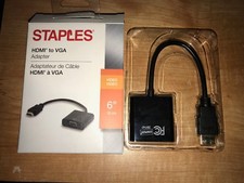 Staples Brand 6" HDMI to VGA Adapter