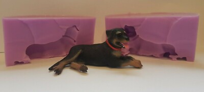 3D ROTTWEILER HUND SILIKONFORM FÜR TORTENAUFLEGER, SCHOKOLADE, TON