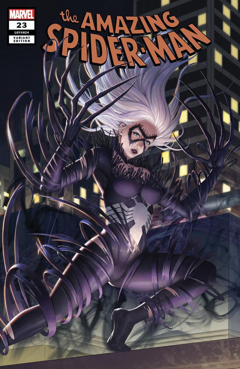 AMAZING SPIDERMAN 23 VENOMIZED BLACK CAT VARIANT NM WOO DAE SHIM