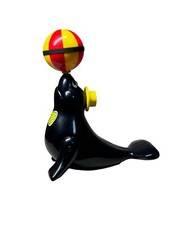 Vintage Masudaya 1985 Japan Battery Operated Circus Seal With Spining Ball