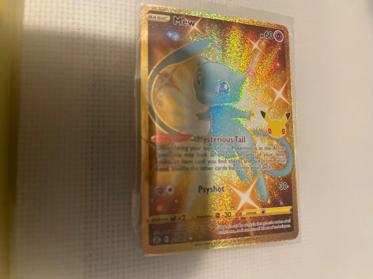 2021 Pokemon Celebrations Shiny Mew Gold Holo 25/25