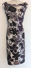 💜 JACQUES VERT SIZE 18 Beautiful Purple Patterned Shift Dress Ref 25