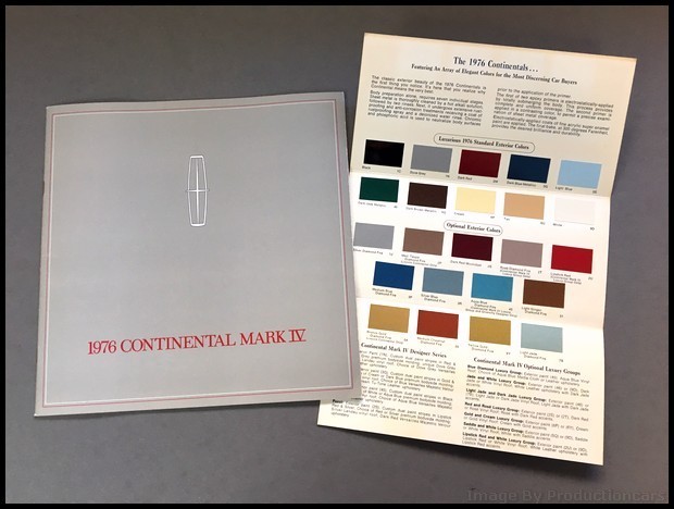 1976 Lincoln Continental Mark IV 20-page Vintage Car Sales Brochure Catalog SET