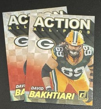 (2) David Bakhtiari 2021 Donruss Action All Pros #AP19 Lot - Green Bay Packers