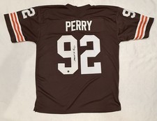 Michael Dean Perry Signed Cleveland Browns NFL Style Jersey Authentic Ink COA