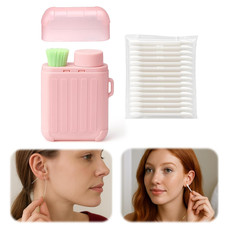 Ear Piercing Cleaning Kit with 240 Floss Picks and 50 Cotton Swabs Aftercare