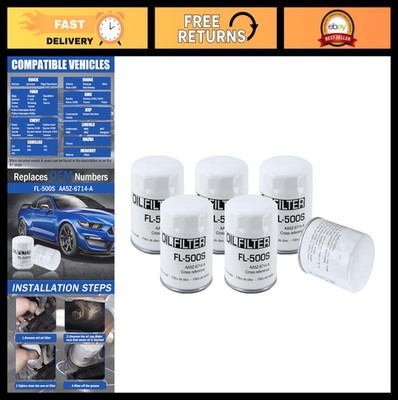 Oil Filter 6 Pack Compatible with Ford F-150, Explorer, Edge, Chevy, Dodge, GMC