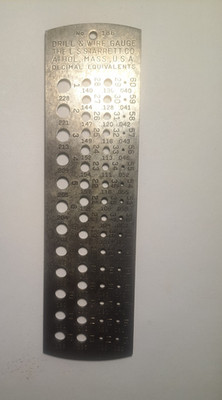 Vintage L.S Starrettt Co Athol Mass USA No 186 Drill & Wire Gauge Decimal Equiv.