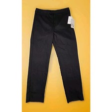 Worthington Women's Slim Leg High Rise Dress Pants Slacks Sz 4 Black Button A123