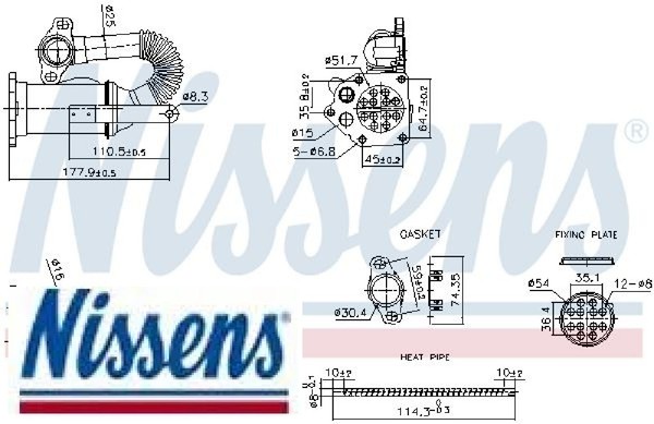Nissens 989453 KüHler FüR AbgasrüCkfüHrung-image