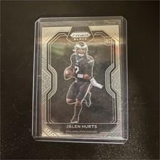 2020 Panini Chronicles Prizm Black Rookie Insert Jalen Hurts PB-19 Eagles NFL