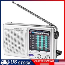 KK-9 9 BAND WORLD RECEIVER FM TV /AM/SW1-7 PORTABLE MULTIBAND RADIO RECEIVER US
