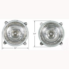 Pair Of Headlights Fits Massey Ferguson Tractor 158 20d 50h 290 595