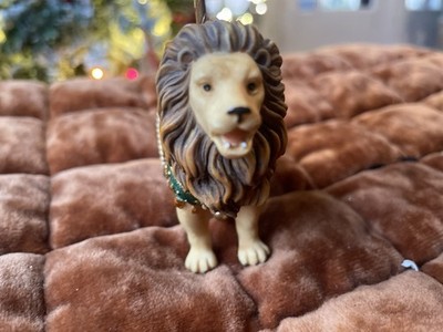 Vtg 2002 Carousel LION Christmas Holiday Ornament Molded Resin Figure