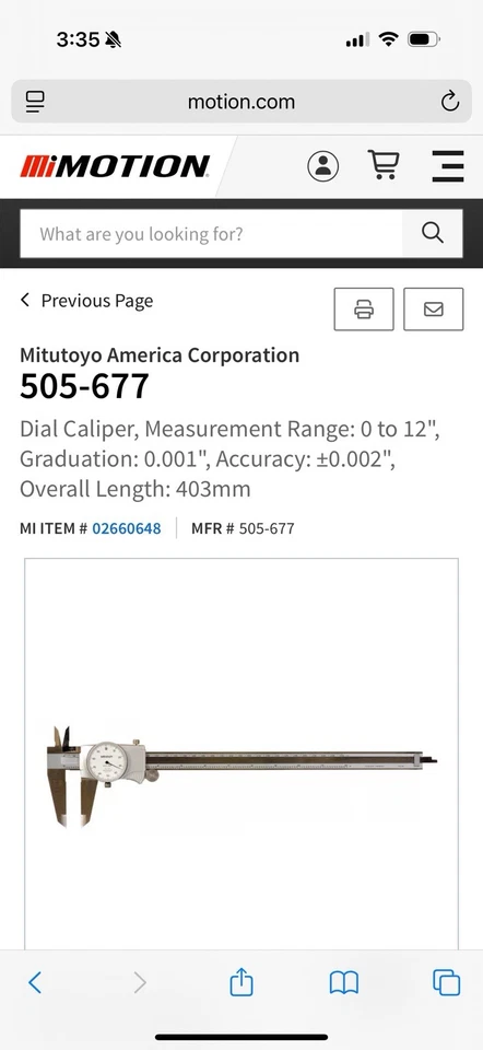Mitutoyo Dial Caliper - Image 4 of 4