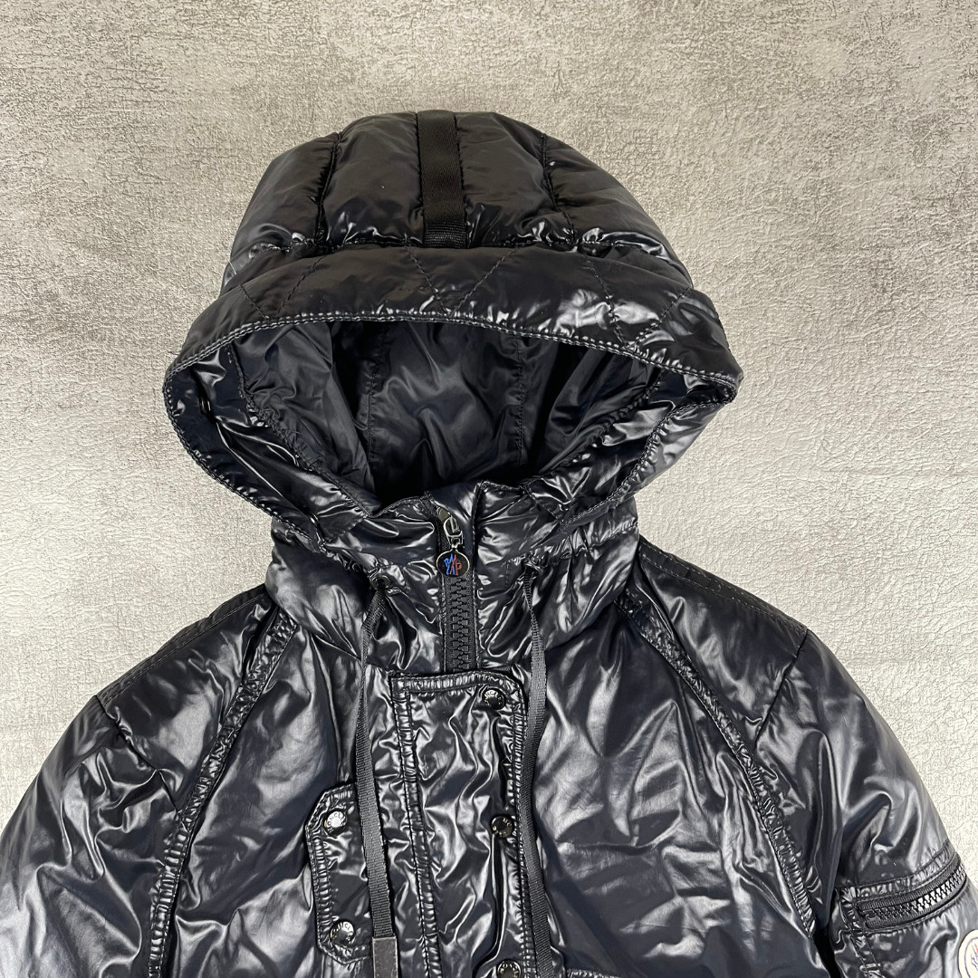 Moncler Women Hooded Down Puffer Jacket Black Size 1 S Quilted Zip Bomber thumbnail 9