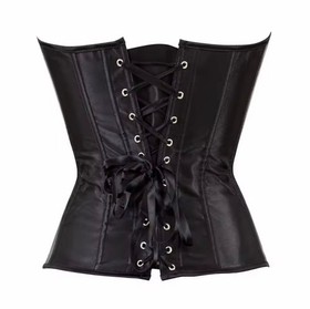 Women Sexy Lace Up Boned Overbust Corset Satin Victorian Bustier Bodyshaper Tops