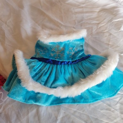 Build-A-Bear Workshop Blue Snowflake Winter Ice Skating Dress Reindeer Horse