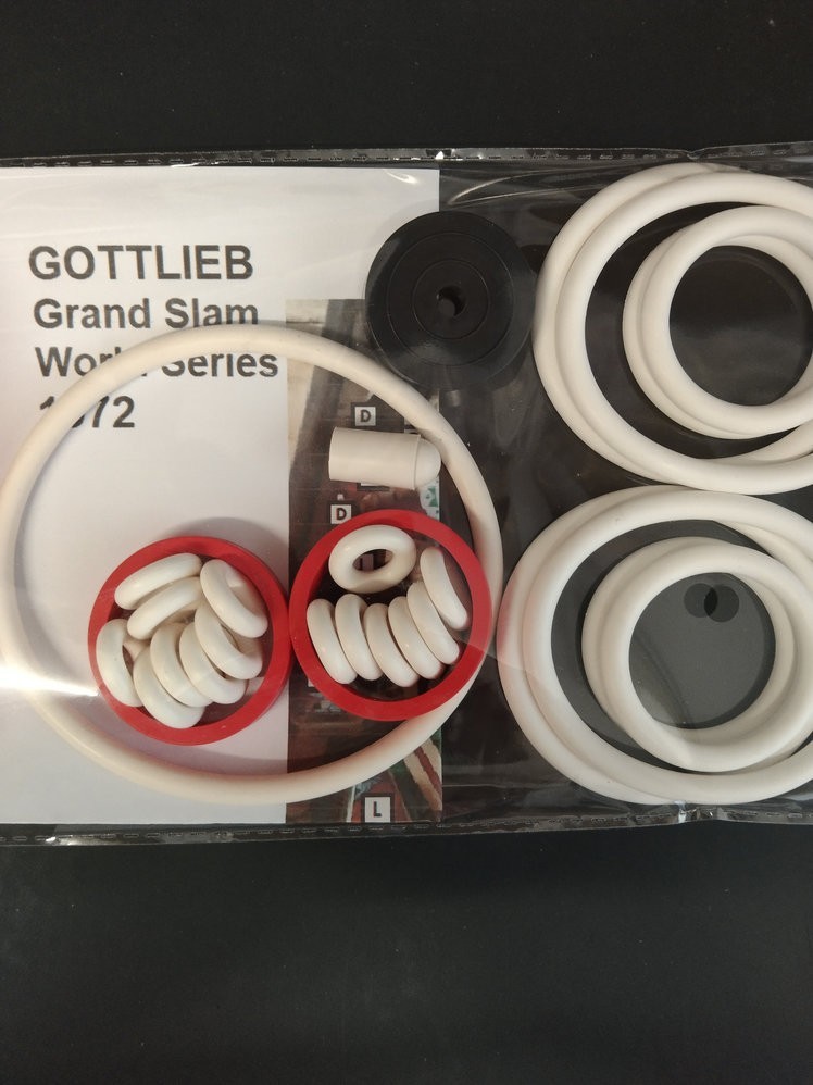 Kit caoutchouc flipper Gottlieb World Series élastique blanc plateau