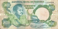Nigeria - 20 Naira - ND (from 1984) - Series A 40 - used