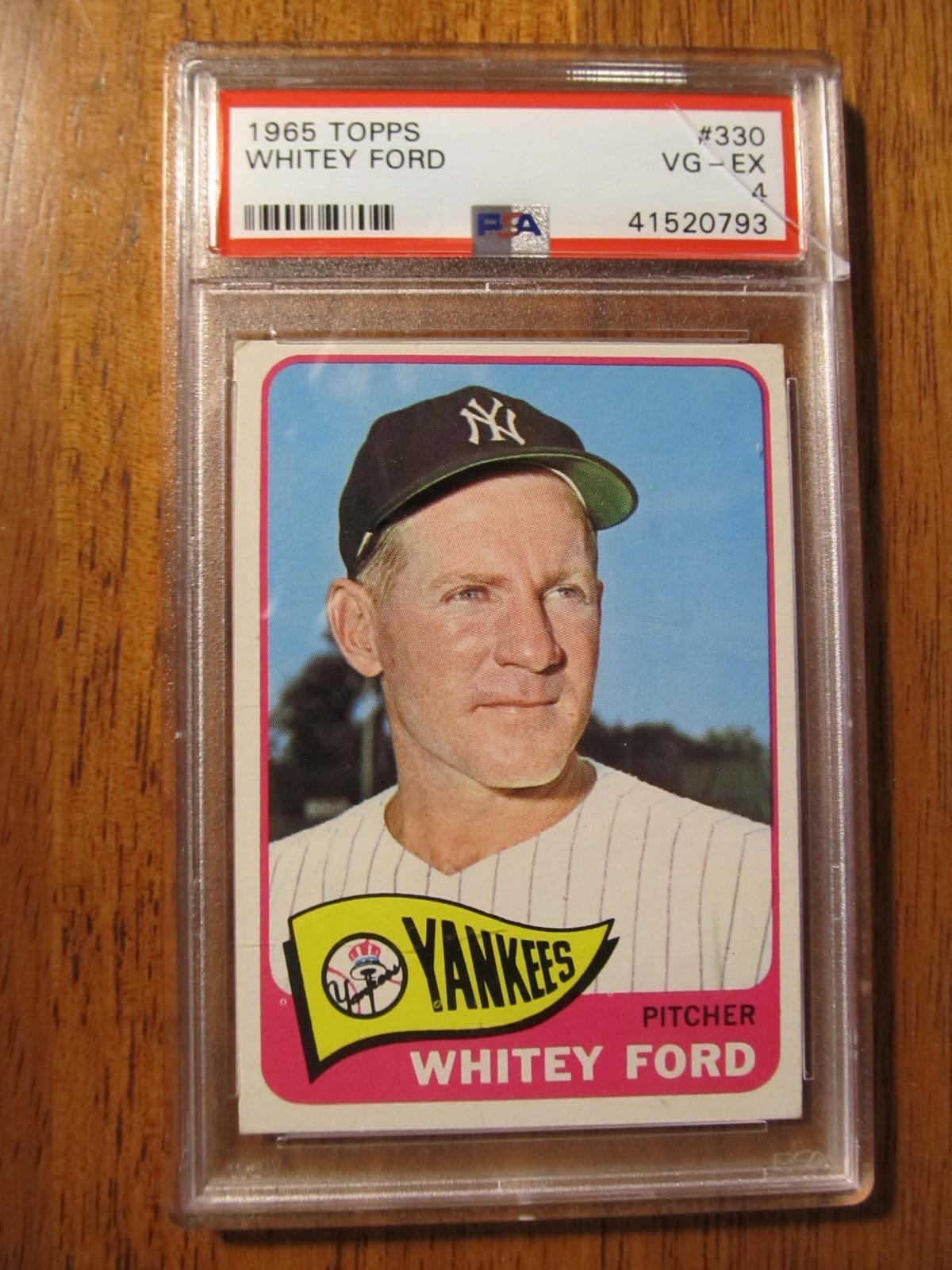 1965-Topps #330 Whitey Ford PSA VG-EX-4