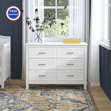 Dresser 6 Drawer Double White Davinci Charlie