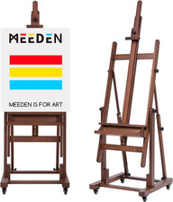 Extra Large H-Frame Studio Easel - Solid Beech Wooden Artist Professional Heavy-