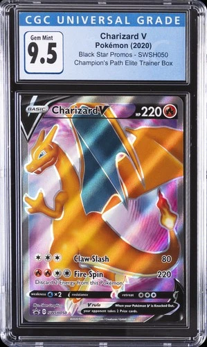 2020 POKEMON BLACK STAR PROMOS #SWSH050 CHARIZARD V CGC 9.5