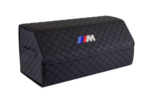 Premium 59L trunk organizer for BMW M, foldable car storage with sleek style