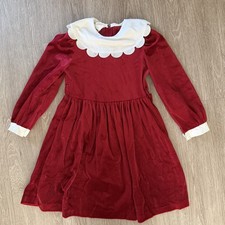 Vintage Girls Bonnie Jean Red Velvet USA Made Dress Sz 8