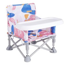 Portable Baby Booster Seat with Tray, Toddler seat for Dining, Camping, Travel