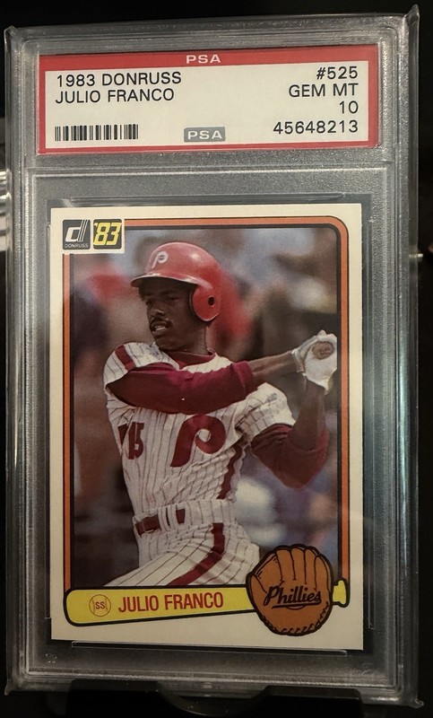 1983 Donruss Julio Franco PSA 10 RC Rookie