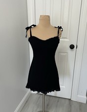 Reformation Christine Black Mini Dress size 8