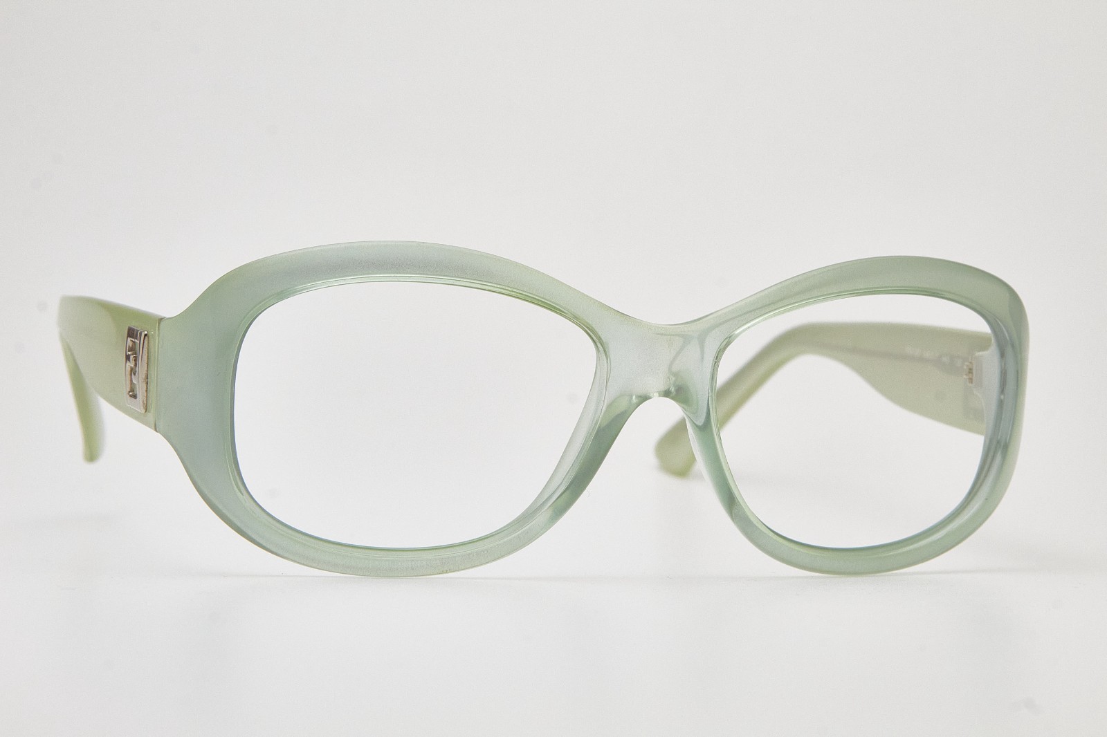 Vintage Fendi FS5102 Mint Green Oval Eyeglasses 2000s Italy Coquette Aesthetic thumbnail 7