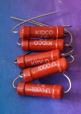 5 x Hochlastwiderstand 1000 Ohm 5 Watt 1% KIDCO NOS 