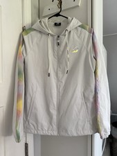 New Balance Women  s Iridescent Logo Hooded Windbreaker Jacket Size M