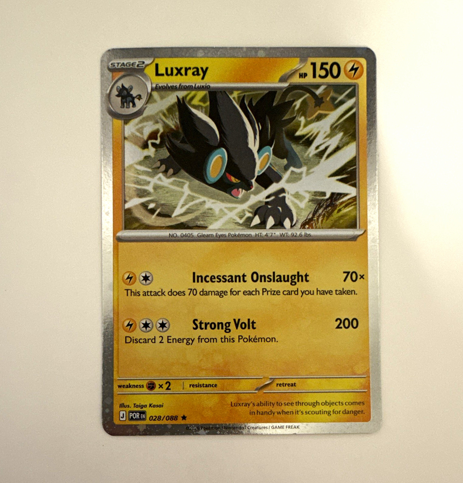 Luxray - 028/088 (Cosmos Holo) - Blister Exclusives Rare Stage 2 HP 150 EN